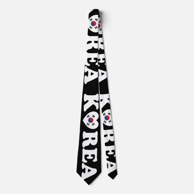 Korea Kärlek Heart Flagga Slips (Framsida)