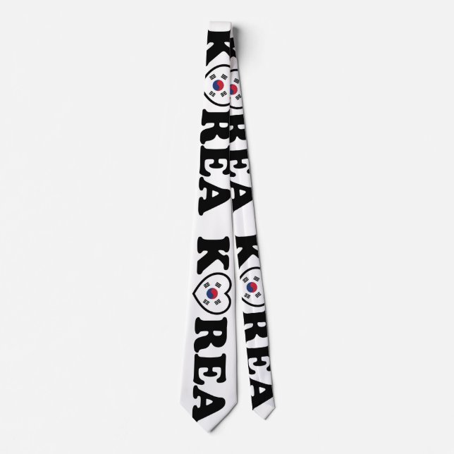 Korea Kärlek Heart Flagga Slips (Framsida)