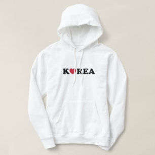 Korea Kärlek Heart Hoodie
