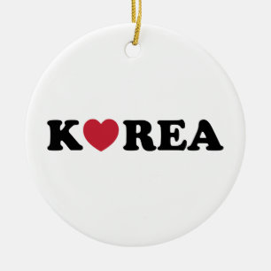 Korea Kärlek Heart Julgransprydnad Keramik
