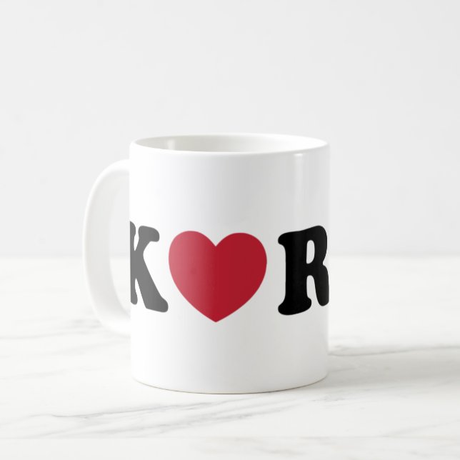 Korea Kärlek Heart Kaffemugg (Framsida vänster)