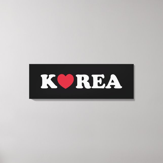 Korea Kärlek Heart-Kanvastrycket Canvastryck (Framsida)