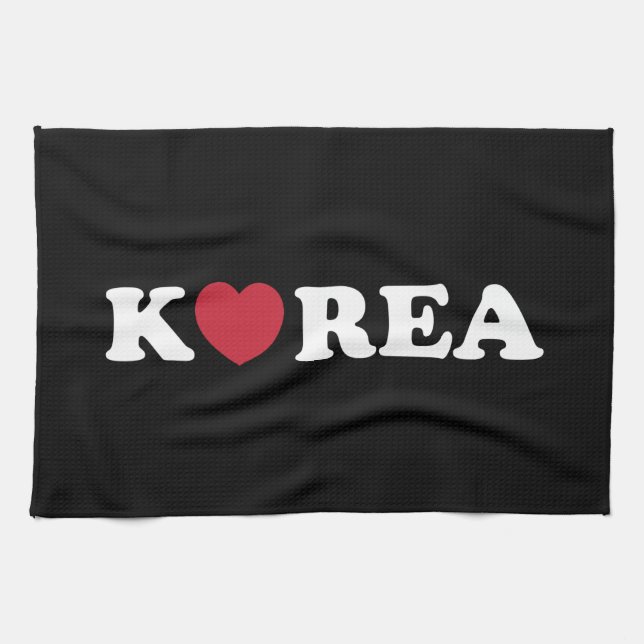 Korea Kärlek Heart Kitchen Towel Kökshandduk (Horisontell)