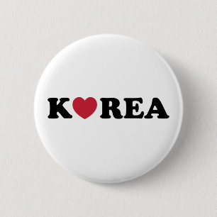 Korea Kärlek Heart Knapp