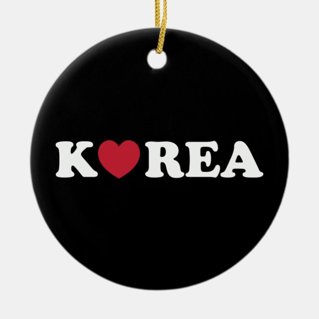 Korea Kärlek Heart-kolv Julgransprydnad Keramik (Framsidan)