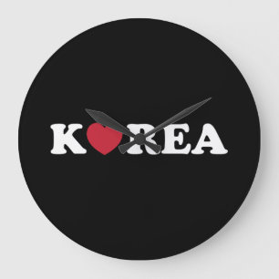 Korea Kärlek Heart Large Clock Stor Klocka