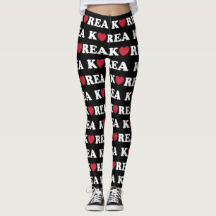 Korea Kärlek Heart Leggings