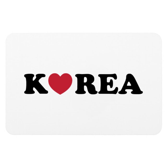 Korea Kärlek Heart Magnet (Horisontell)