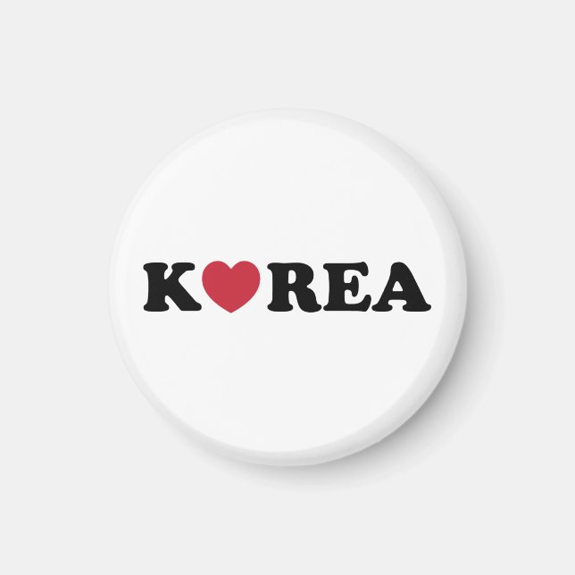 Korea Kärlek Heart Magnet (Framsidan)