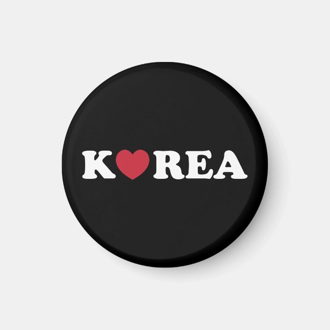 Korea Kärlek Heart Magnet (Framsidan)