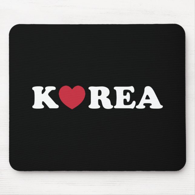 Korea Kärlek Heart Mouse Pad Musmatta (Framsidan)