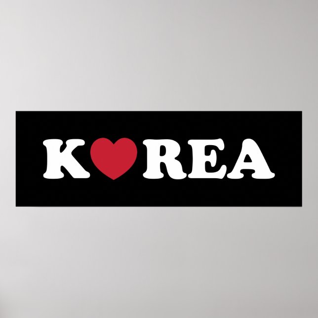 Korea Kärlek Heart Poster (Framsidan)