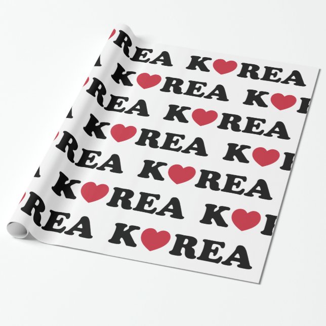 Korea Kärlek Heart Presentpapper (Utrullad)