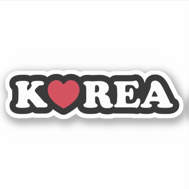 Korea Kärlek Heart Sticker Klistermärken (Framsida)
