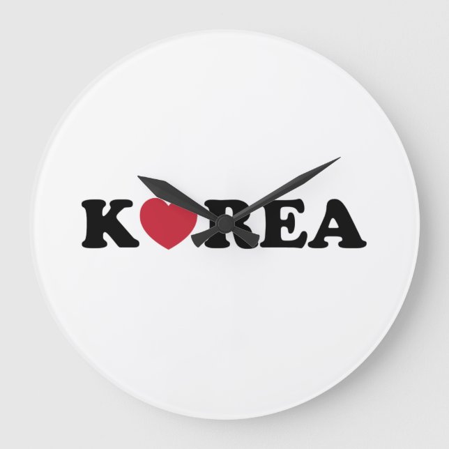 Korea Kärlek Heart Stor Klocka (Framsida)