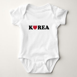 Korea Kärlek Heart T Shirt
