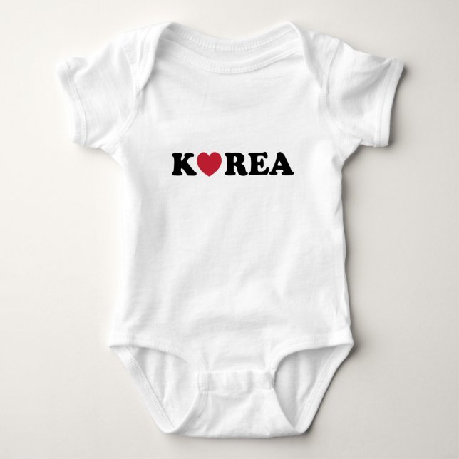 Korea Kärlek Heart T Shirt (Framsida)