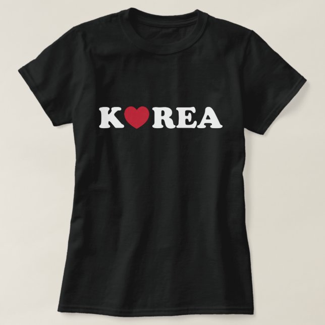 Korea Kärlek Heart T-Shirt (Design framsida)