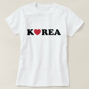 Korea Kärlek Heart T Shirt