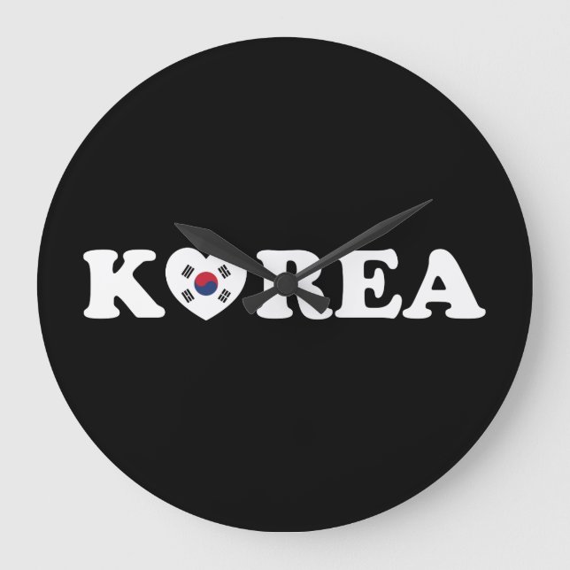 Korea Kärlek Hjärta Flagga Stor Klocka (Framsida)