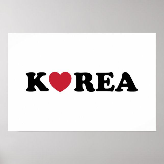 Korea Kärlek Hjarta Poster (Framsidan)