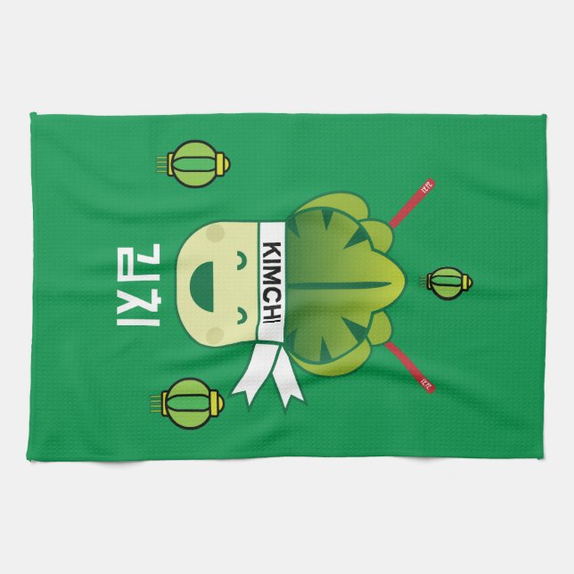 Korea Kimich Healthy Cabbage Food Probiotics Apr Kökshandduk (Horisontell)