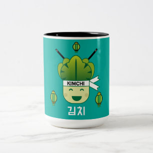 Korea Kimich Healthy Cabbage Food Probiotics Apr Två-Tonad Mugg