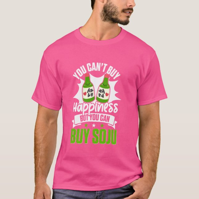 Korea Soju Alcohol Drinking Food Kpop T Shirt (Framsida)