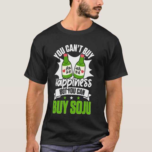 Korea Soju Alcohol Drinking Food Kpop T Shirt (Framsida)