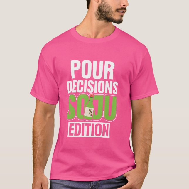 Korea Soju Alcohol Drinking Food Kpop T Shirt (Framsida)