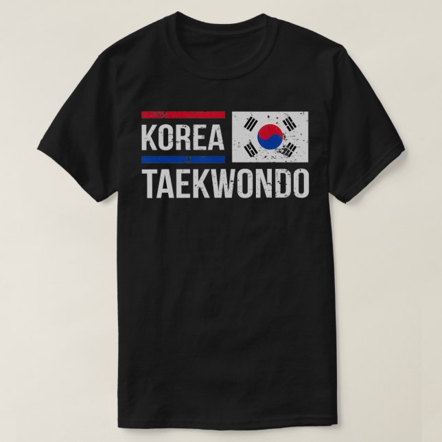Korea Taekwondo Martial Arts Training Sparring Kor T Shirt (Design framsida)