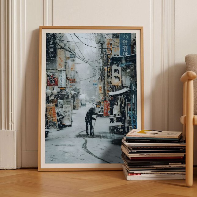 Korea Tryck Korea Affisch Seoul Tryck Vinter Vägg  (Skapare uppladdad)