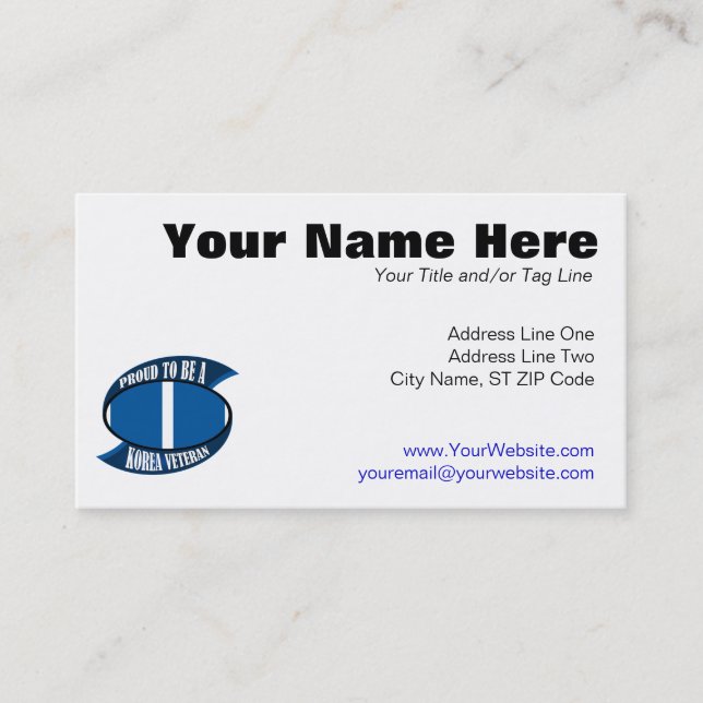 Korea Vet Visitkort (Framsida)