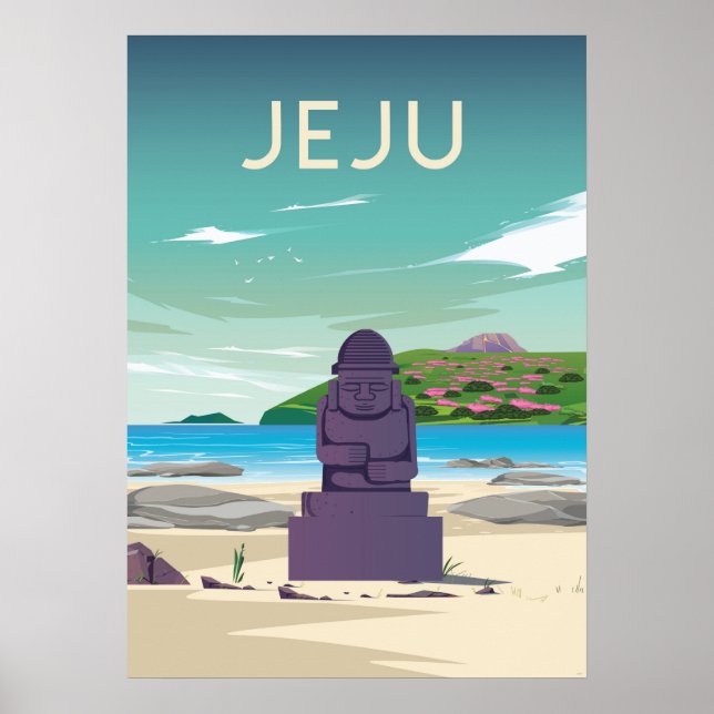 Korea vintage resor poster väggkonst (Framsidan)