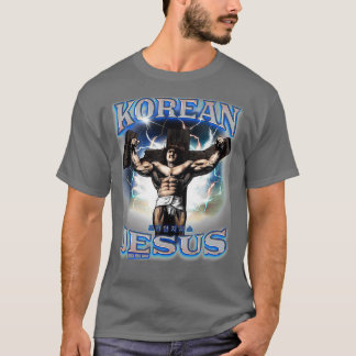 Korean Jesus Blue T Shirt