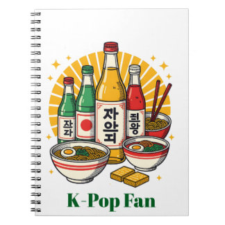 Korean Pop Culture Chest Print Anteckningsbok
