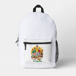 Korean Pop Culture Chest Print Printed Backpack
