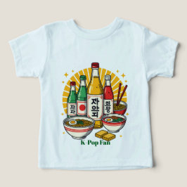 Korean Pop Culture Chest Print T Shirt