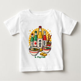 Korean Pop Culture Chest Print T Shirt