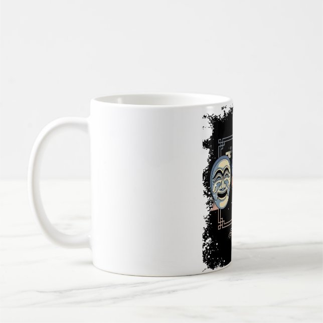 Korean Traditional Masks (Tal) Kaffemugg (Vänster)