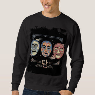 Korean Traditional Masks (Tal) Lång Ärmad Tröja