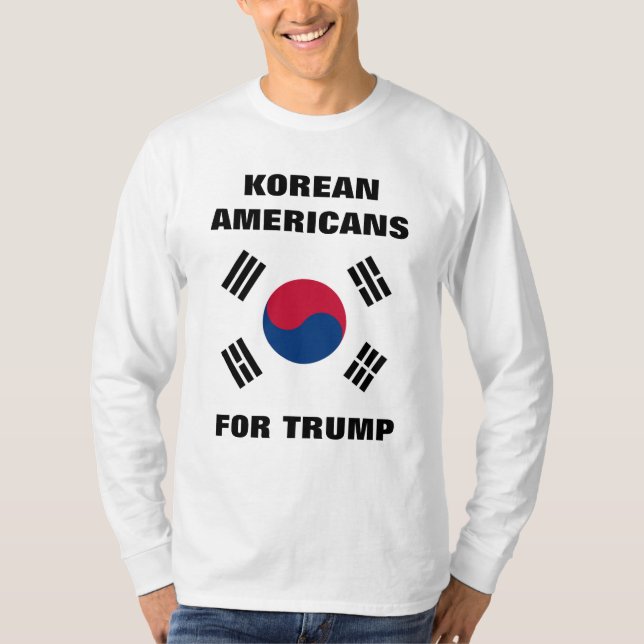 KOREANAMERIKANER FÖR TRUMP T SHIRT (Framsida)