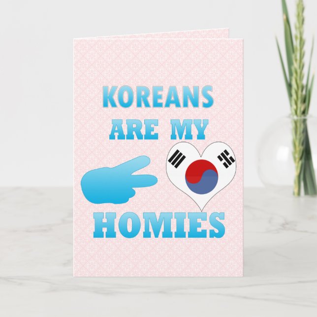Koreaner är min Homies Kort (Framsida)