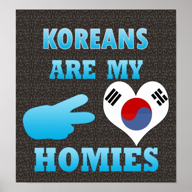 Koreaner är mina Homies Poster (Framsidan)