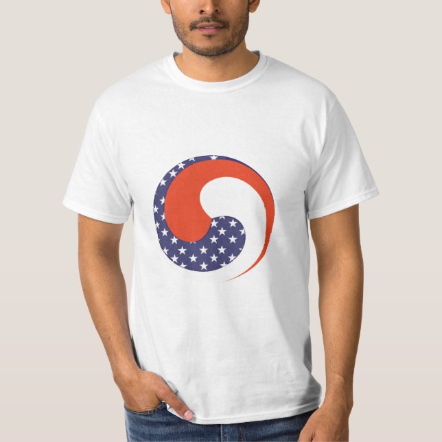 Koreansk amerikan Taeguk Tee Shirt (Framsida)
