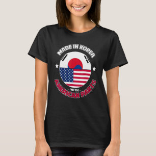 Koreansk Amerikansk Delar Härstamning Sydkorea Usa T Shirt
