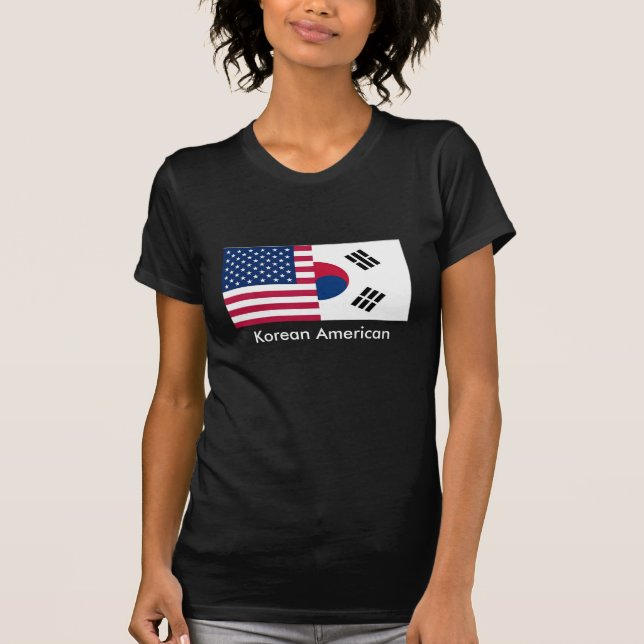 Koreansk amerikanskjorta t-shirt (Framsida)