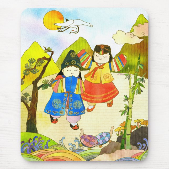 Koreansk baby första födelsedag Mousepad Musmatta (Framsidan)