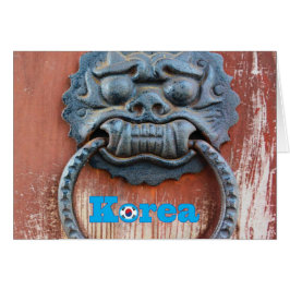 Koreansk Dragon Door Knocker OBS Kort