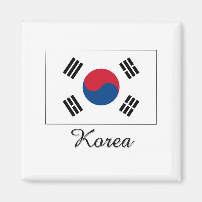koreansk Flagga Magnet (Framsidan)